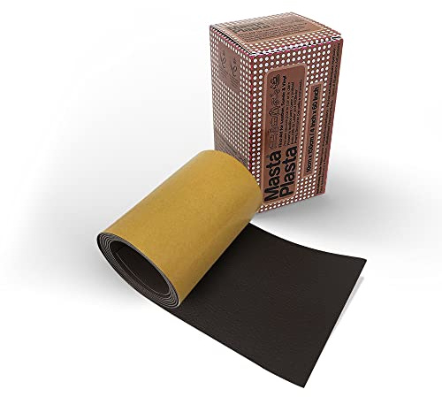 Lederreparatur-Set selbstklebend für Sofa, Autositz – Dunkelbraun 150×10cm | All‑in‑One selbstklebende Lederreparatur von MastaPlasta – Polsterqualität, starker deutscher Kleber; keine Werkzeuge nötig