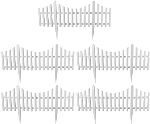 YARNOW Vorgarten Zaun Gartenzubehör Zaum Steckzaun Friesenzaun Zierzaun als Gartenzaun Lattenzaun 5pcs Kleiner Einsatz 61CM Länge 33CM Hoch