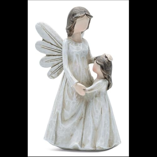 Fritz Cox Schutzengel mit Mädchen | Moderne Engeldarstellung | tolle Geschenkidee | aus der My.Angel.Art Serie | in Geschenkverpackung | ca. 10cm