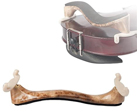 Verstellbare Violine Schulterstütze 3/4 4/4 Violin Pad Support Teile Armaturen Violine Schulterstütze Holz Violine Geige Schulterstütze (Color : Bird Eye Maple 44 43)