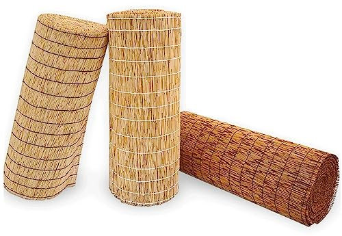 Rideau en Bambou Protection Contre le Vent et le Soleil, Canisse en Roseau Brise Vue, Clôture de Roseau Jardin, Paillasse pour Pergola Natte Bambou pour Vouverture de Toiture, Terrasse Natte de Roseau