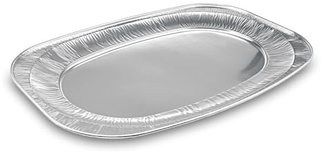 VEPATIM 10 Stk. Alu-Catering-Platte, Aluminium-Partyplatte Servierplatte 55 x 36 cm