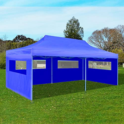 NITCA Foldable Pop-up Party Tent,Garden Gazebo Foldable Pop Up Tent,Pop Up Gazebo,Hot Tub Gazebo,Garden Shelter, Waterproof Marquee Tent for Wedding Outdoor Camping Beach, blue 3 x 6 m