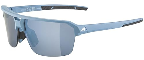 ALPINA SWIFT HR, sportglasögon för vuxna, rökblå matt, en storlek, 100% UV-A, UV-B- och UV-C-skydd