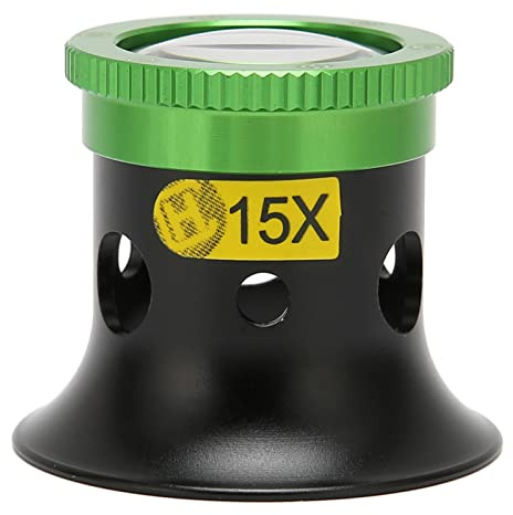 15X Jewelers Loupe Magnifier, Watch Loupe, for Jewelry Gems Watches, Stamps Antiques, Watchmakers Inspection Metal Jeweler Textile Circuit