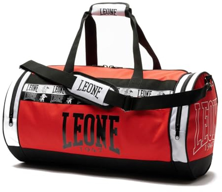 Leone 1947 Sporttasche Iconic Rot - Trainingstasche Gym Tasche Sports Bag für Fitness Kampfsport Reisen