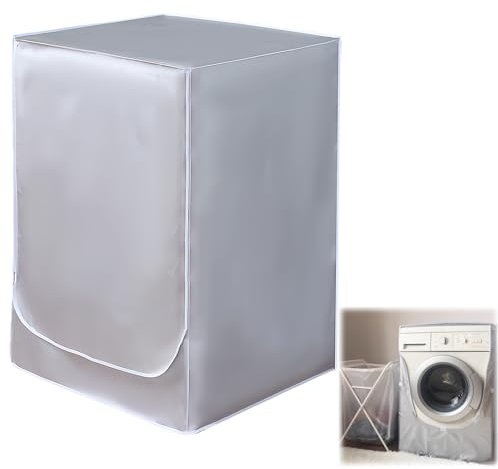 Funda Lavadora Exterior Impermeable, Mueble Funda Lavadora Secadora Carga Frontal, Gris, 50 x 60 x 85 cm