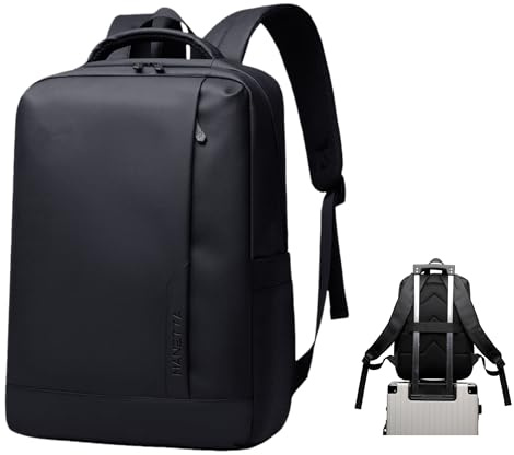 Mochila de negocios para hombres súper ligero, simple y elegante bolsa impermeable, cremallera impermeable, bolsillo oculto antirrobo, adecuado para 15.6 pulgadas computadora de viaje a la escuela