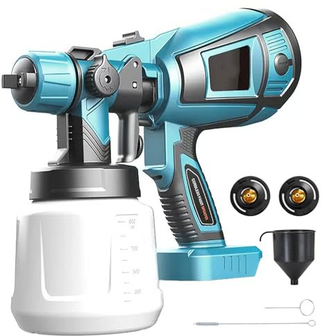Spray paint machine, fence spray gun with 1000ML container and 3 nozzles, suitable for electric spray guns on fences, sheds, cabinets, walls, furniture, and ceilings