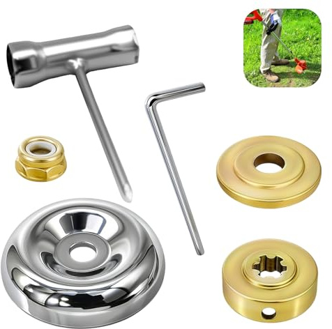 Shyllin 6 Pièces Universelle Kit Fixation écrou Lame Boîte,Morceaux Kit Ecrou Tete Debroussailleuse Convient à une Variété de Tondeuses à Gazon, Débroussailleuses (6PCS)