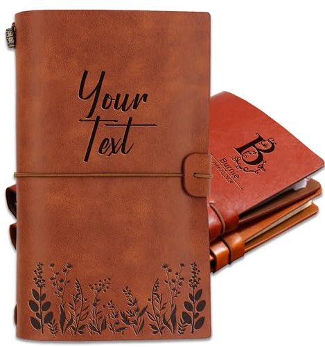 Beliver Personalisiertes Leder Journal Custom Notebook Customized Gravierte Journal Geschenk für Freunde, Mitarbeiter, Graduierung, Lehrer