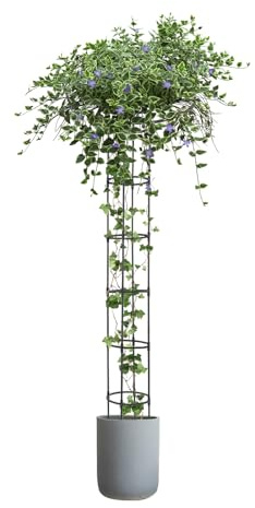 Spaljé trädgård av järn med plasthölje, 210 cm växtstöd spaljé burar, spaljé i metall, rosor, spaljé, rankgaller för klätterväxter