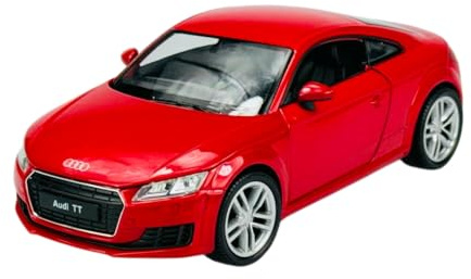 Welly Modell Auto Kompatibel mit Audi TT 8S Coupe Rot 3. Generation Ab 2014 ca 1/24 1:24 Metall Modell Auto Die Cast Neu im Kasten