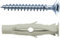 Tassello Tasselli in Nylon Universale con Vite Tsp Maurer MUXV8 ØxL.8x50mm 50Pz
