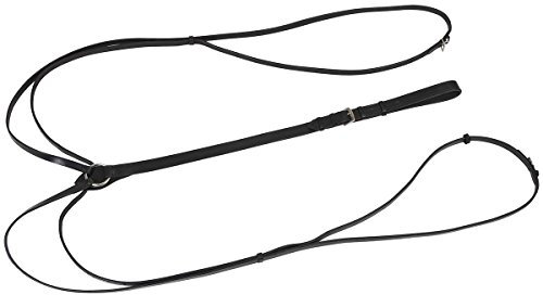 Covalliero Dreieckszügel, Ausbinder, Wienerzügel, Full, Leder, schwarz, verstellbar