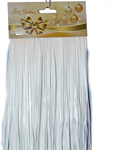 Weißes Lametta 50 cm Neu 5 Streifen