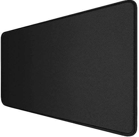 LL-COEUR Schwarz Verlängert Gaming Mausmatte 140x60x0,3cm, Groß Schreibtischunterlage Mäusepad Verbessert Präzision und Geschwindigkeit (1400x600x3mm)