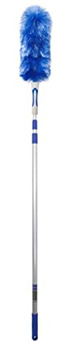 WinHux Feather Duster Extra Long Reach Feather Duster Extendable with Telescopic Handle, Dusters for Cleaning, Dust Cleaner, Long Duster for High Ceilings, Bendable and Washable - 3.47 Metre (136)