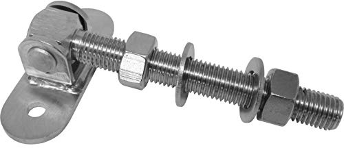 SOTOOLS Torangel M20 lang, Edelstahl V2A, mit Befestigungsplatte | Torscharnier.