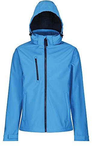 Regatta Professional Mens Venturer 3 Layer Printable Hooded Softshell Jacket, French Blue(navy), S EU