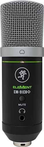 Mackie EM-91CU+ USB Kondensator Mikrofon (24-Bit/96kHz,) mit Mikrofonspinne, Schwarz