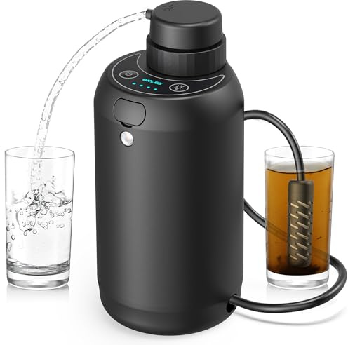 BKLES Water Filter Camping – Electric Portable Water Purifier Survival, 0.01 Micron, 6-Stage Water Filtration System Survival with Emergency Lighting for Hiking, Backpacking, Travel – BK-2000