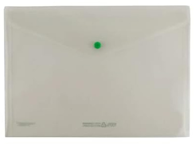 10x FolderSys FolderGreen® Sichttasche A4 quer - 100% Recycling-PP, mit Druckknopf 40711-00