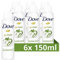 Dove Anti-Transpirant Deo-Spray go fresh Gurkenduft 0 Prozent Alkohol Deodorant schützt 48h vor Körpergeruch und Achselnässe 150 ml 6 Stück