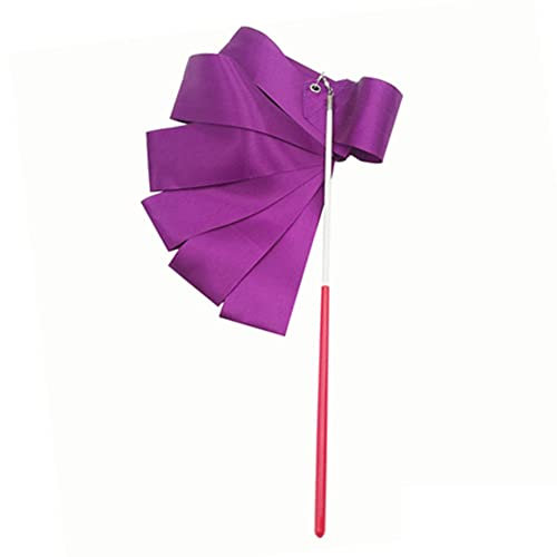 Tanzband 2M / 4M Bunte Gym Bänder Tanzband Rhythmische Kunst Gymnastik Ballett Streamer Twirling Rod Stick for Gym Training (Color : 10, Size : 4M)