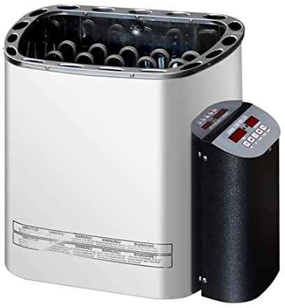 Riscaldatore Elettrico per Sauna, Stufa per Sauna a Vapore Secco da 4,5 KW con Controller Interno e Timer per il Bagno Spa della Stanza Sauna dell'hotel Domestico, realizzato in Acciaio Inossidabile