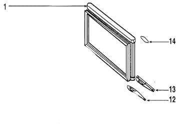 Porte congelateur avec joint magnetique pour CONGELATEUR VEDETTE - 43X7760