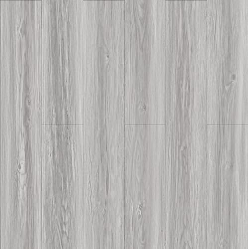 JOLIHOME Abziehen und Aufkleben Bodenfliese Holzplanken-Effekt Vinyl Bodenbelag Selbstklebend Vinylfliesenaufkleber für die Küche Schlafzimmer Wohnzimmer Wasserdicht (Grau, 10PCS, 1,39Sq.M)