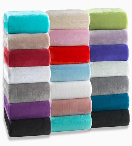 MALIKA Warme Plüsch Spannbettlaken Cashmere-Touch Bettlaken Jersey Flanell Fleece Spannbetttuch Laken Biber-Touch, Farbe:Altrosa, Größe:140-160 x 200 cm