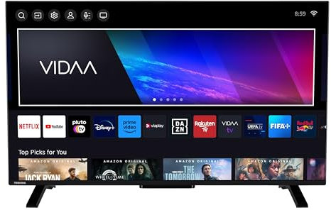 Toshiba 43QV2363DAW 43 Zoll QLED Fernseher/VIDAA Smart TV (4K UHD, HDR Dolby Vision, Triple-Tuner, Bluetooth, Dolby Audio)