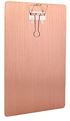 LetCart Tavola da disegno in metallo, tavoletta portablocco sospensibile in oro rosa per scrivere e dipingere, resistente all'usura, resistente ai graffi, portablocco per allattamento
