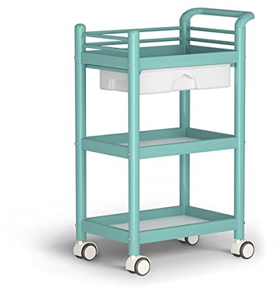 Rangement Chariot Chariot de service, chariot de rangement avec tiroir, chariot de cuisine, chariot utilitaire pour la maison, le bureau, la cuisine, la salle de bain, étagère de rangement à 3 niveaux