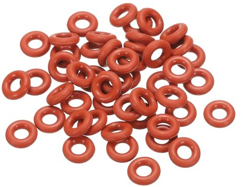 PATIKIL 50 Stück O-Ringe 10 x 4 x 3 mm Dichtungsringe, Nitrilkautschuk Dichtung O Ring Gummidichtung Rund Seal Unterlegscheiben für Wasserhahn Poolpumpe Schnellkupplung Kugelhahn, Rot