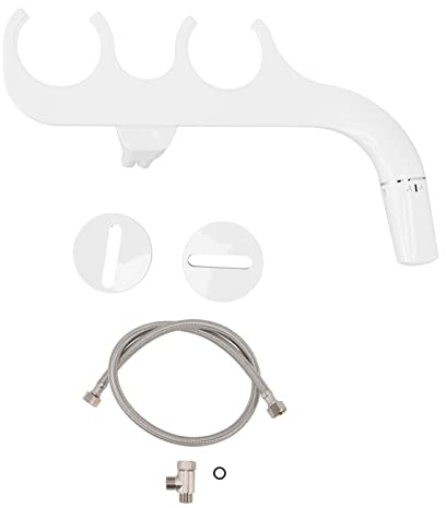 Schlankes Bidet, 3/8 Kupfer-T-Stück, Nicht Elektrisch, Selbstreinigend, WC-Aufsatz mit Zwei Düsen, Hygienisches Bidet für Feminine Wäsche, Weiß