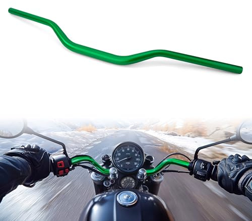 Tunejoy Guidon de Moto de 28 mm Guidon 1 1/8 Universel pour ATV Dirt Pit Bike Quad Go Kart Motocross Longueur Totale: 800 mm Vert