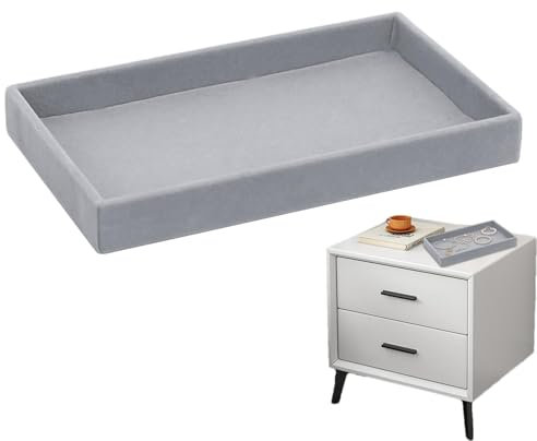 Organizzatore di gioielli per cassetti - Vassoio per gioielli in velluto | Organizzatore per cassettiera per cassettiera con supporto per vetrina, espositore per gioielli impilabile per negozio