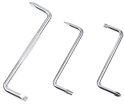 (Pack of 3) Alloy Steel Screwdriver Set ZType Double Head Offset Screwdriver