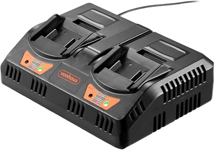 VonHaus 18V Spare/Replacement Dual Battery Charger – Compatible with VonHaus 18V Cordless Range
