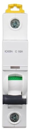 ZXTIIEUF Disjoncteur électrique Miniature IC65N 1p Type C 1A 2A 4A 6A 10A 16A 20A 25A 32A 40A 50A 63A, disjoncteur MCB 1 pièce(2A)
