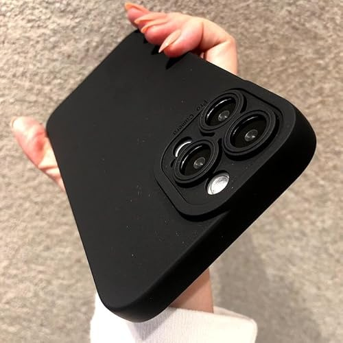 ADKOT Coque Souple en Silicone Mat pour iPhone 16, 15, 16 Pro Max, 14 Plus, 13, 12, 11 Pro, XR, X, XS, 7, 8 Plus, avec Protection d'objectif d'appareil Photo (pour iPhone XR/11)