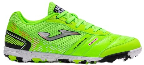 Joma Mundial Fußballschuhe, Rasen, Größe 39-47, professionelle Stollen – Obermaterial aus Mikrofaser, Chromsohle, Fersenverstärkung, leuchtend grün, 40 EU
