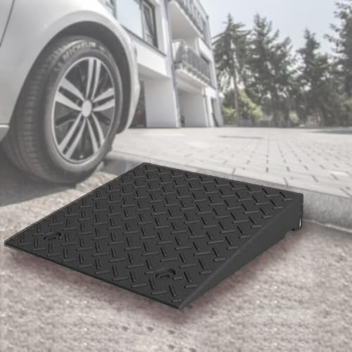 Ramps Rampe de seuil Portable for Hangar, Rampe de Chargement Robuste for Quai(50x50x12cm)