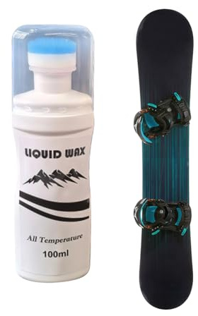 Cera de snowboard con aplicador, 100 ml, cera de patinaje de carreras fácil de aplicar, para snowboard, deportes de invierno, parque de nieve, clima frío, aventura al aire libre, snowboarders