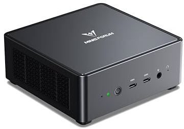 MINISFORUM DeskMini AMD Ryzen 9 7940HS up to 5.2 GHz Barebone with AMD Radeon 780M, 4x USB3.2, 2x USB4 & 2xHDMI 2.1,2x PCIe4.0, Wi-Fi 6E/BT5.3（NO RAM/NO SSD/NO OS