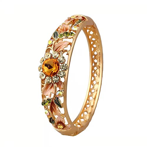 zqagBaod Emaille-Cloisonné-Schmuck, Cloisonné-Armband, Strassarmband mit Piercing, Modeaccessoires