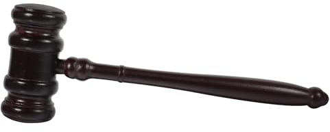 SHERCHPRY Martello d'Asta in Legno Massello Martelletto da Giudice Finitura Liscia per Ufficio e Aste Professionali, Strumento Multifunzionale per Riunioni e Tribunali